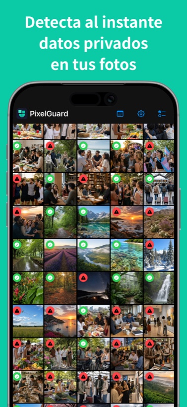 Pantalla de inicio de PixelGuard